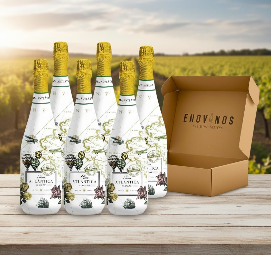 Alma Atlantica Vino Blanco Albariño y Godello Espumoso Rias Baixas Martin Codax - Envio 24 h - Caja Regalo vino 6 botellas - Mejor Seleccion ENOVINOS THE WINE BRAND