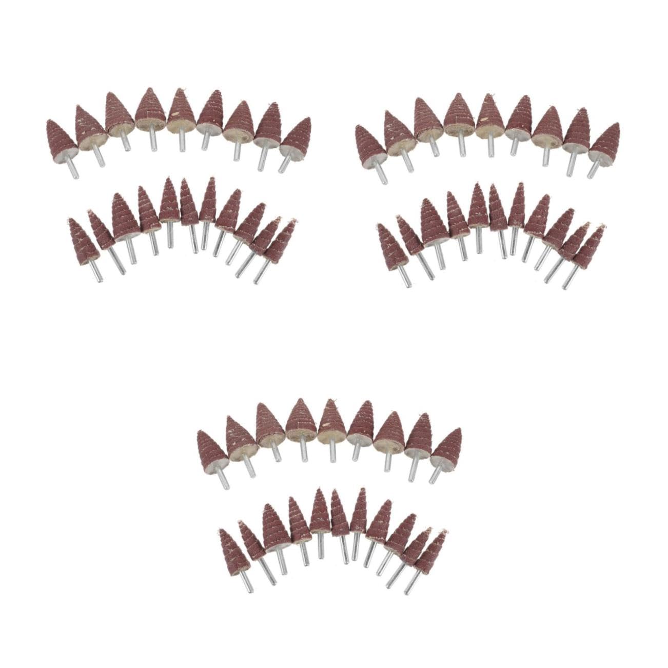DOITOOL 60pièces Roues à Lamelles Coniques Abrasives Pour Outils Rotatifs Accessoires De Ponçage Pour Kit Complet Avec