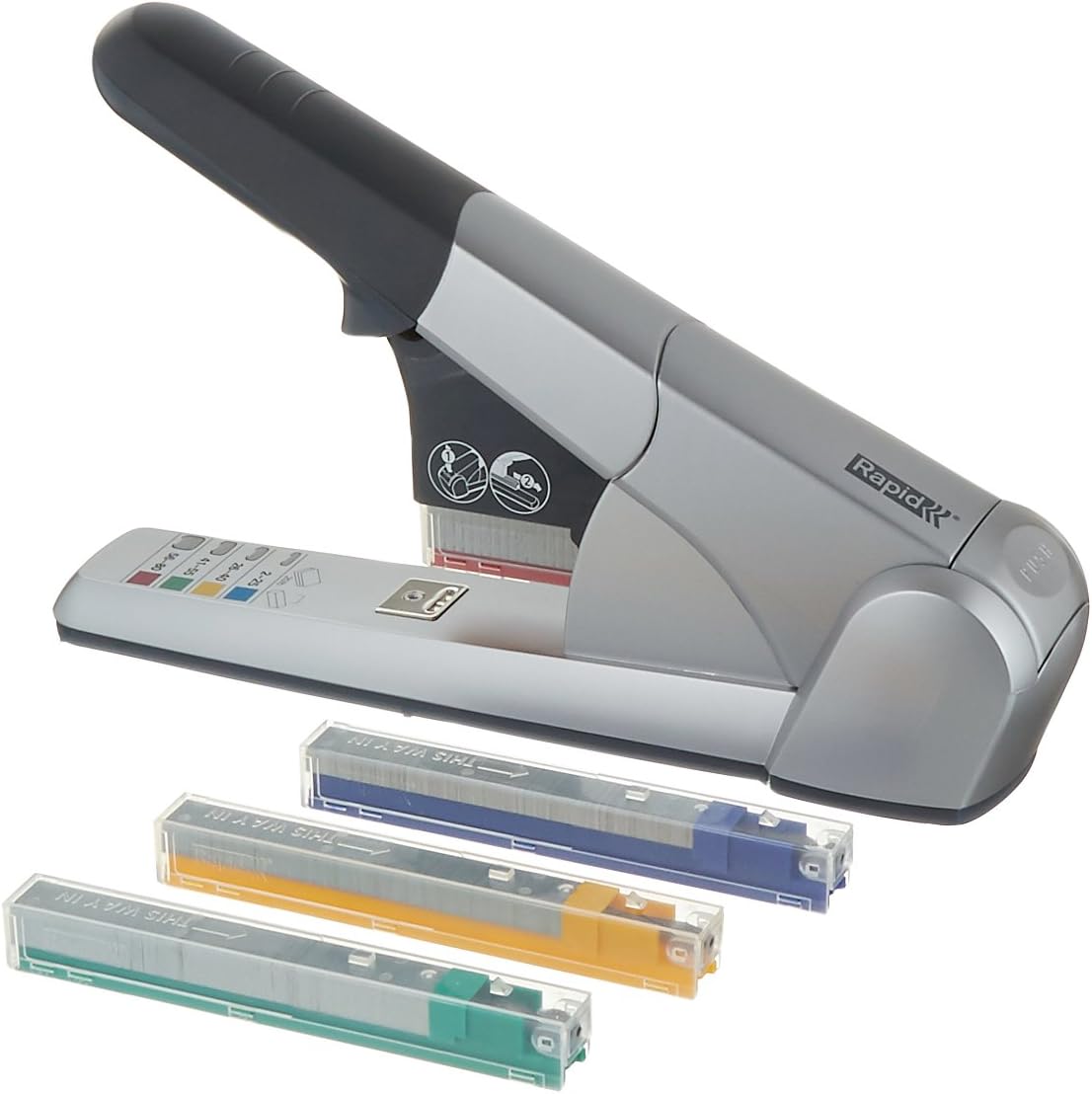 Rapid 02892 Heavy Duty Cartridge Stapler, 80 Sheet Capacity, Silver