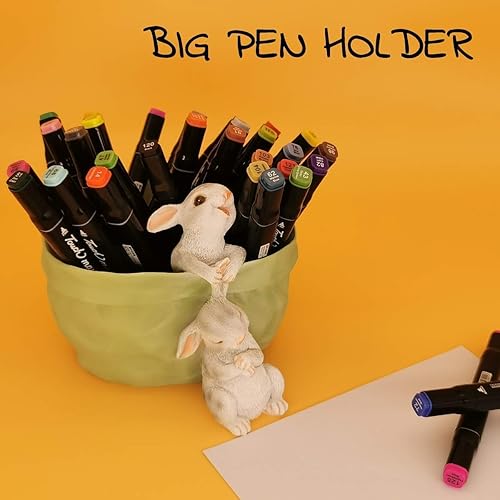 Miniatura 4 de Macetas suculentas para interiores y exteriores, maceta de conejo con decoración de setas, soporte para bolígrafo, decoración de escritorio de