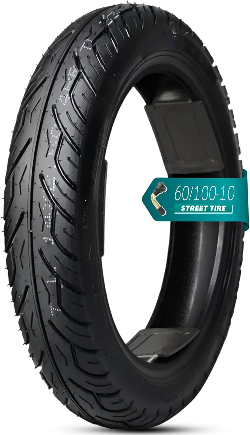 60/100-10 Street Tire 33J 60/100/10 Scooter Pneumatic Tubeless Tire | 4 P.R. 250KPA