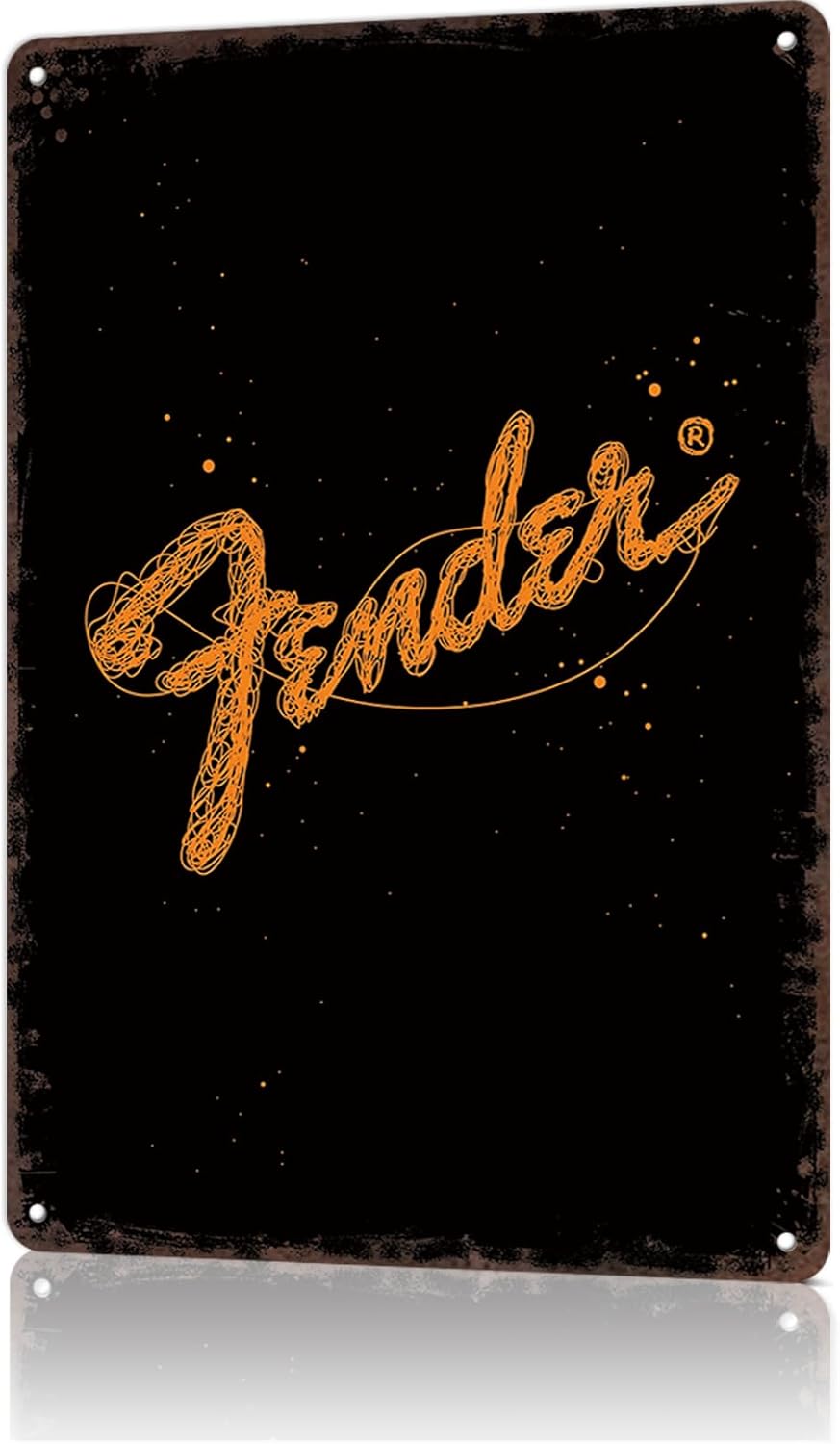 Vintage Metal Sign Fender Music Instruments Poster Retro Tin Signs Funny Aluminum Sign For Man Cave, Garage, Living Roome, Cafe And Pub Decoration 8 X 12 Inch