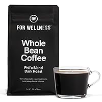 Vista 8 de For Wellness Café de grano entero Arábica (12 onzas, tostado oscuro) – Combínalo con las cosas buenas para sobrecargar tu café