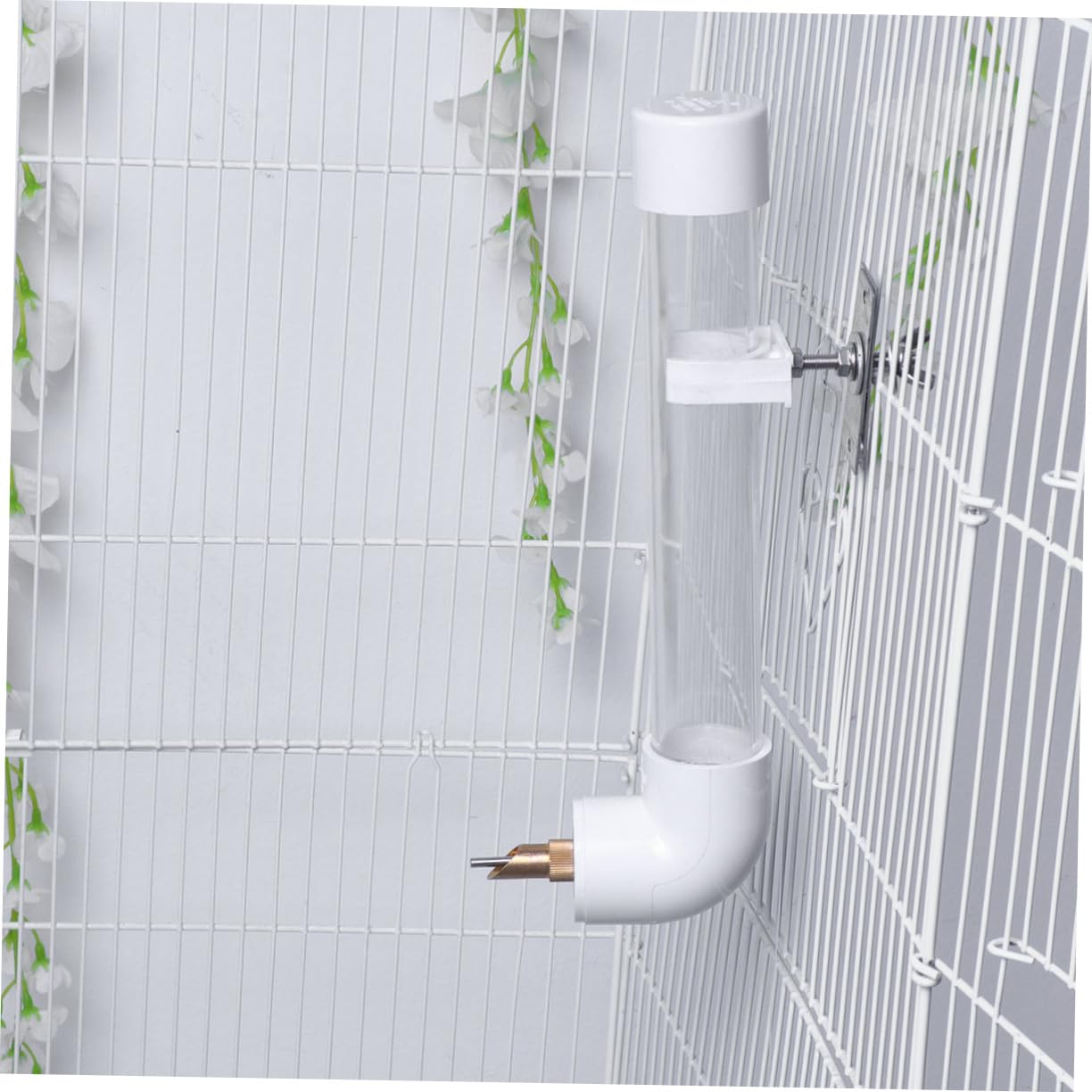 VANZACK Ciotola per Acqua per Pappagalli Distributore Automatico d Acqua per Animali Domestici da Appendere al Muro per Pappagalli di Media e Grande Realizzato in Plastica Resistente Facil