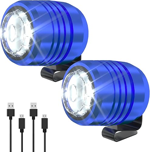Vista 16 de 2 faros delanteros recargables compatibles con zuecos, luz ajustable para zapatos, linternas accesorios para niños y adultos, sandalias de clip