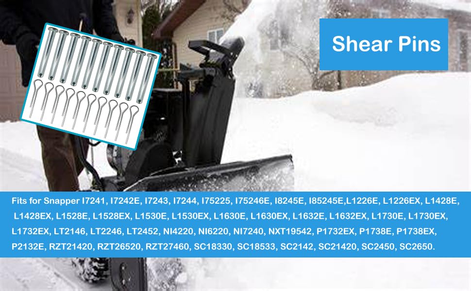 Miniatura 4 de RTPOWER Lanzanieves de repuesto Simplicity o pasadores de corte pargo para 703063, 1668344, 1686806yp 1428 (paquete de 10)