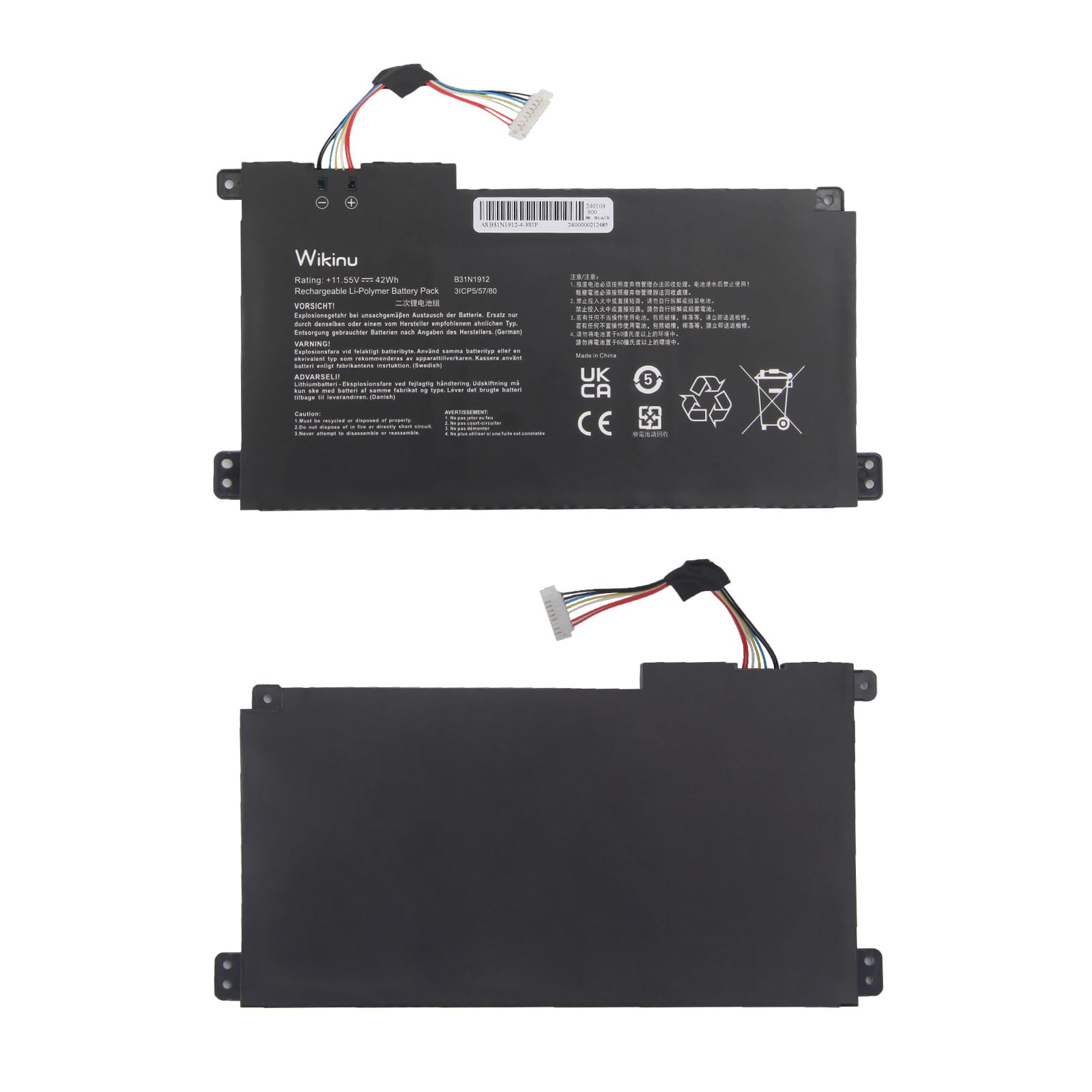 B31N1912 C31N1912 Batterie pour ASUS VivoBook 14 E410MA L410MA E410KA E510MA E510KA F414MA L510MA R522MA E410MA-EK026TS EK018TS L410MA-BV058TS E510KA-EJ033TS E510KA-EJ033TS