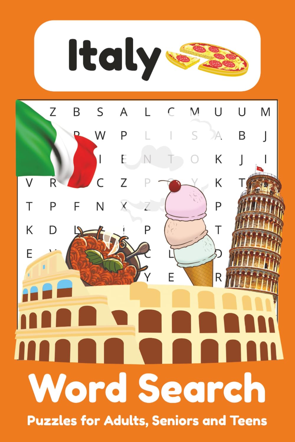 Xmas Word Search Puzzle Book: Word Searches with Easy to Read Print about Italy, Italian Culture, Italian Traditions and More | 6x9 inches, 110 pages | 50+ Puzzles... Gift for Vacations, Holidays