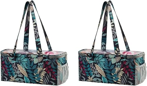 Ciieeo 2 bolsas de punto para proyectos de bordado, bolsa de tejer, bolsa de bordado para proyectos