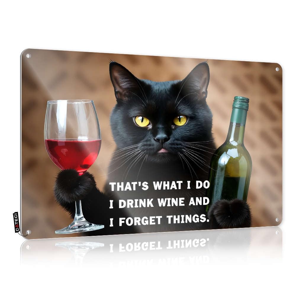 Metal Beer Signs That'S What I Do I Drink Wine And I Forget Things. Tin Sign Small Sign Metal Sign Funny(20X30CM)