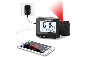 SMARTRO Projection Alarm Clock for Bedrooms