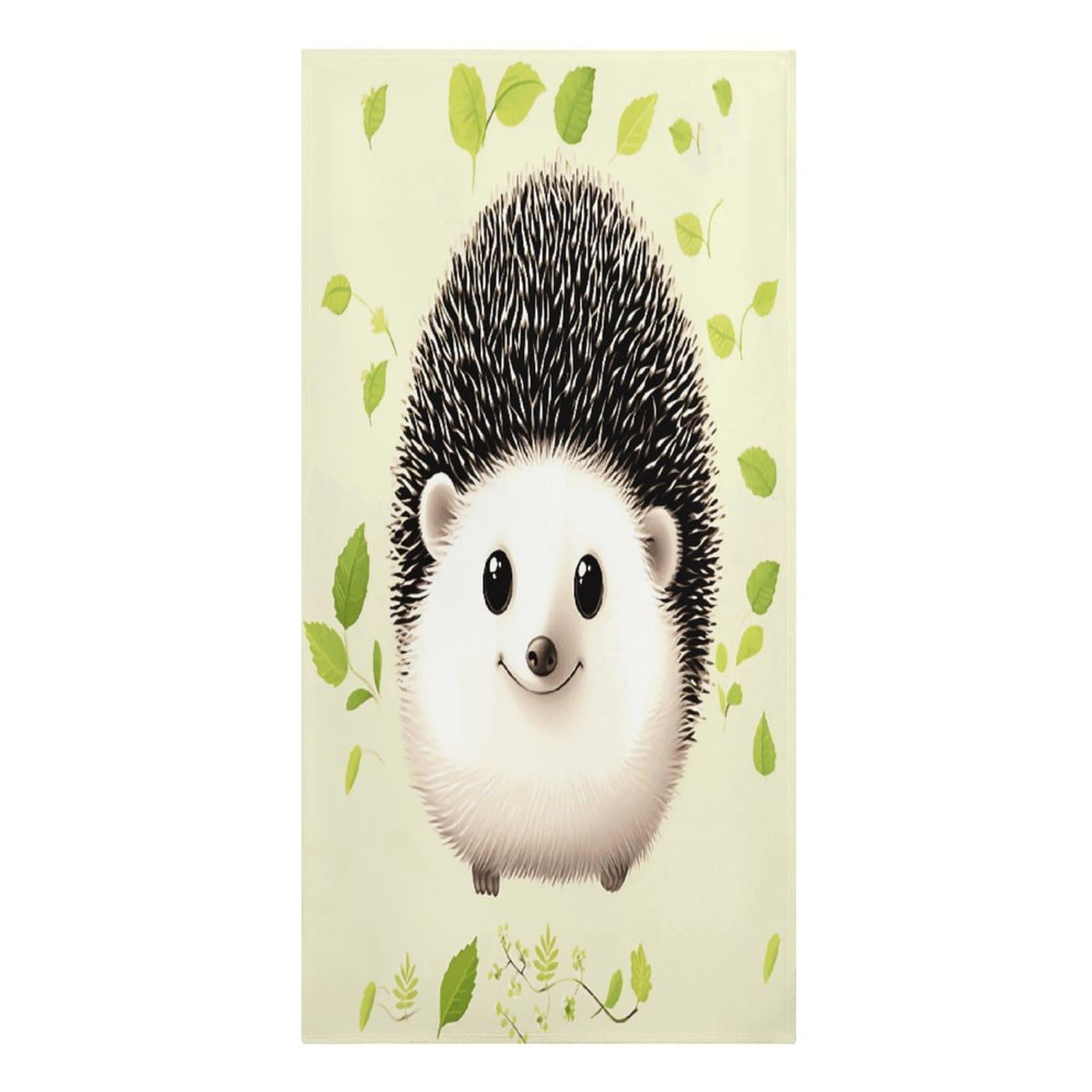 VstaDank Cute Hedgehog Beach Towels 30"x61" Microfiber Super Absorbent Large Bath Towels Cozy Soft Swim Travel Towel Quick Dry Thin Pool Towel Beach Accessories for Outdoor Adult