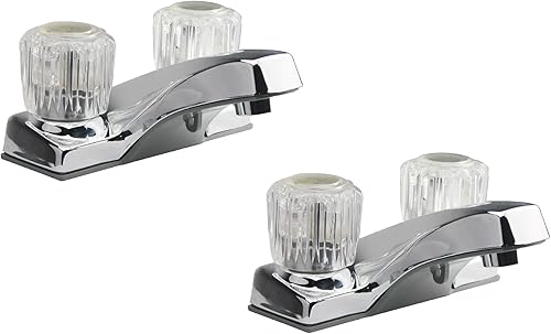 Derengge Nuevo Grifo De Baño De Dos Manijas De Acrílico, Cromo Pulido disponible en Yaxa Costa Rica