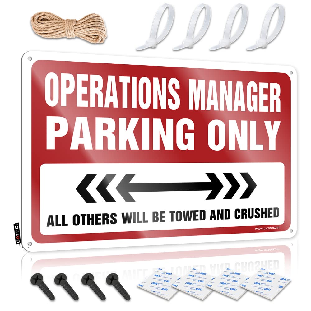 IBWNBBUSN Bar Mirrors For Man Cave Operations Manager Parking Only Tin Sign Tin Metal Sign Tin Signs Warning(20X30CM)