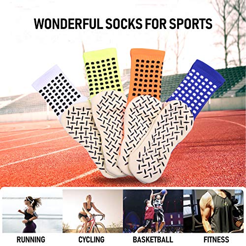 Meias Atléticas Masculinas, Andoer Meias atléticas masculinas antiderrapantes de silicone que absorv