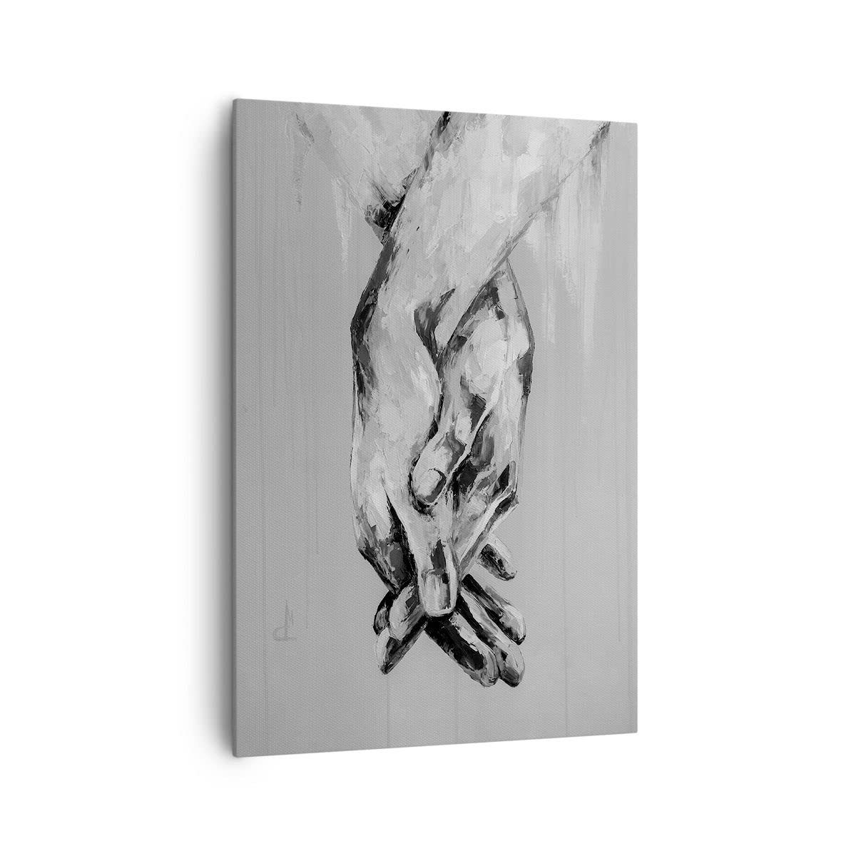 Lienzos decorativos 70x100cm Cuadro Sobre Lienzo Moderno Vertical Escrito A Mano Manos Blanco Y Negro Grande Dormitorio Cuadros Pared Imágenes Cuadros Decoracion Salon Wall Art Prints PA70x100-4566