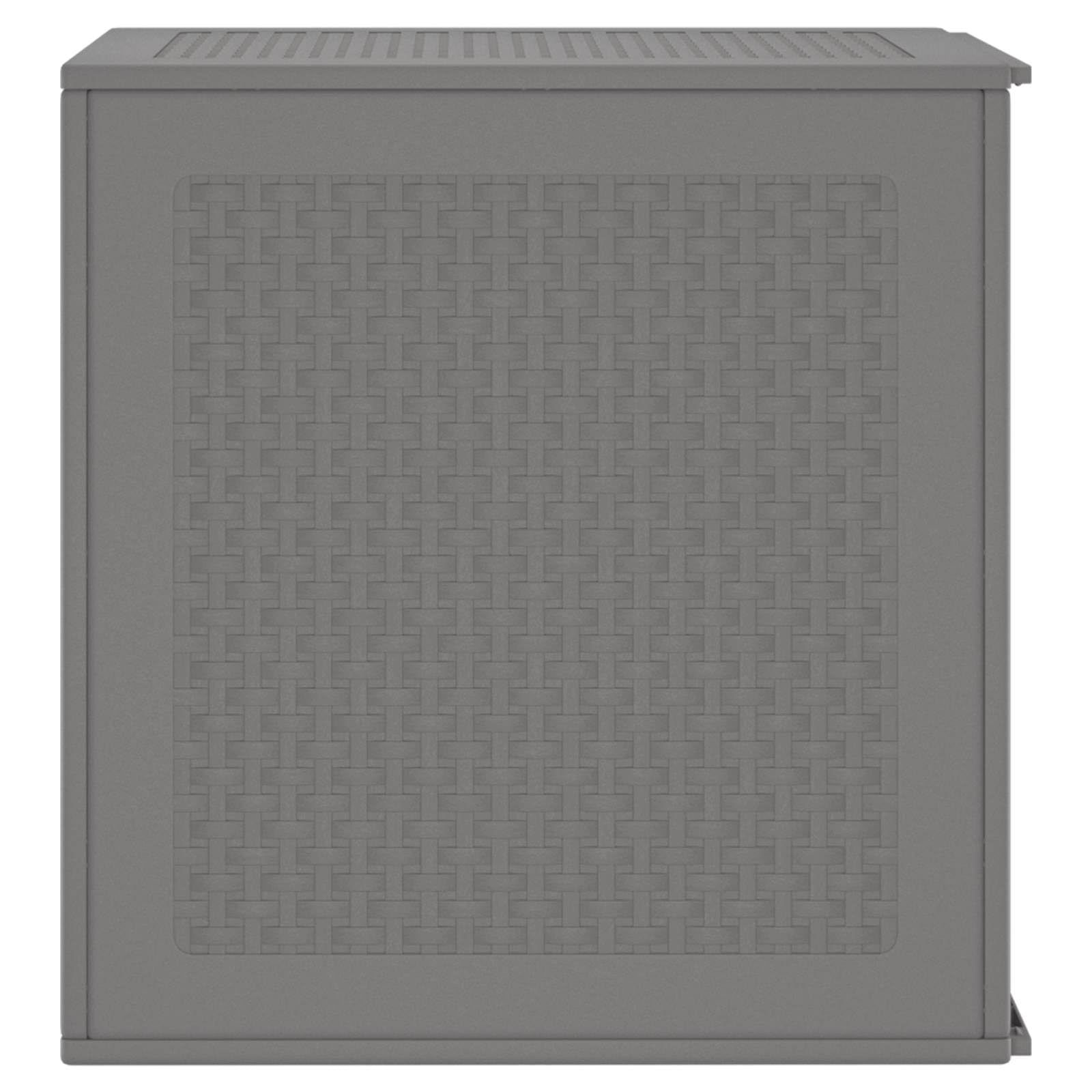 Aufbewahrungsbox Hellgrau 55 x 53 x 57 cm Polypropylen wetterfest für Garten Terrasse Balkon mit Deckel Stauraum und Sitzfunktion Outdoor Organizer langlebig platzsparend