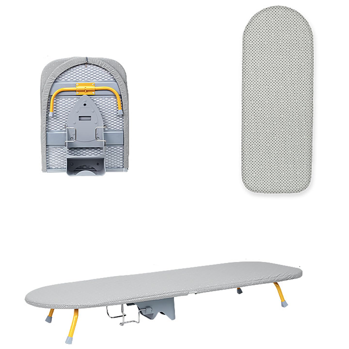 Pobbycrafm Tabletop Ironing Boards Small Ironing Boards Foldable Iron Board Whit Heat Resistant Cover Compact Table Ironing Board L