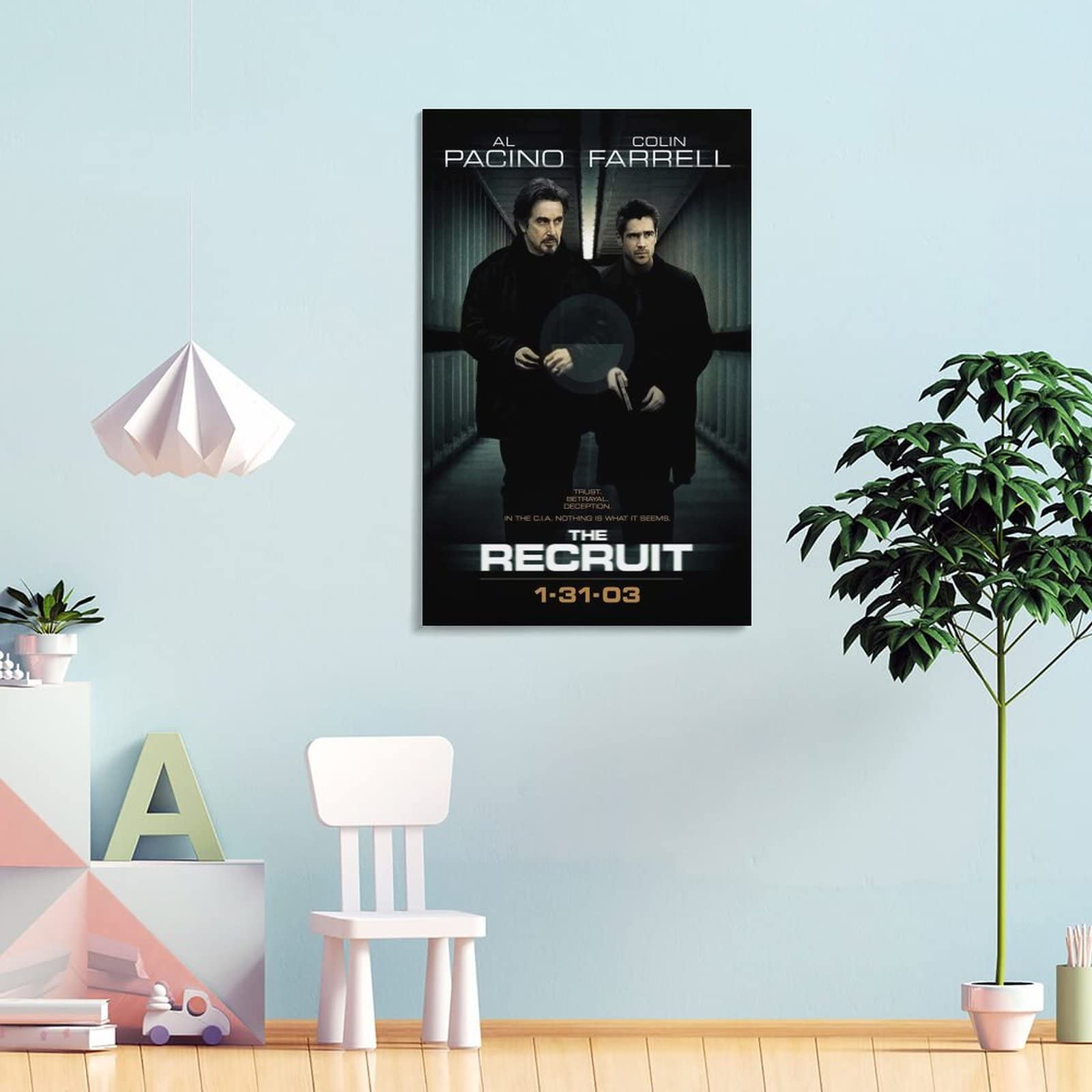 Poster su tela con stampa artistica da parete e film d'azione recruit Modern Family Bedroom Decor Poster 50 x 75 cm