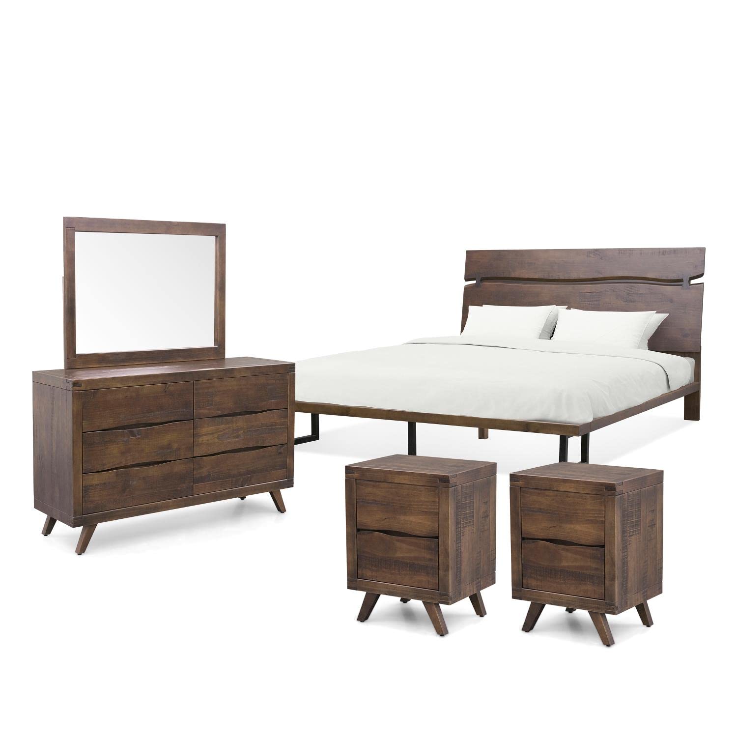 Amazon.com: Steve Silver 5-Pc Pasco Bedroom Set in Distressed