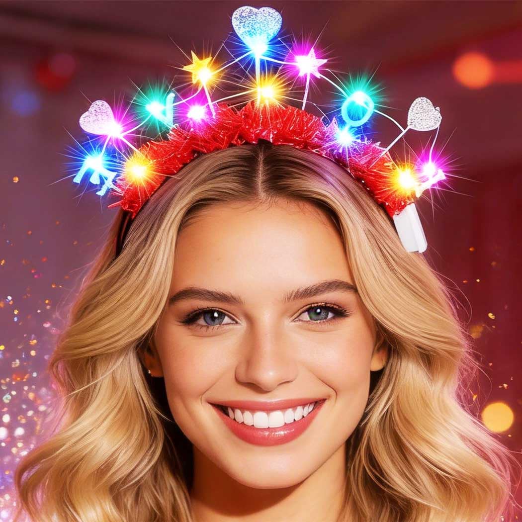 NWT Light Up Valentine\'s Day Headband LED Heart Hair Band Vakkery Light Up Valentine main image 4