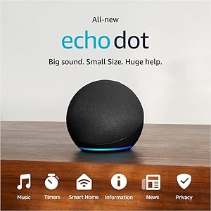 Amazon Echo Dot (newest model) - Vibrant sounding speaker with Alexa+ Early Access, Great for bedrooms, dining rooms and offices, Charcoal