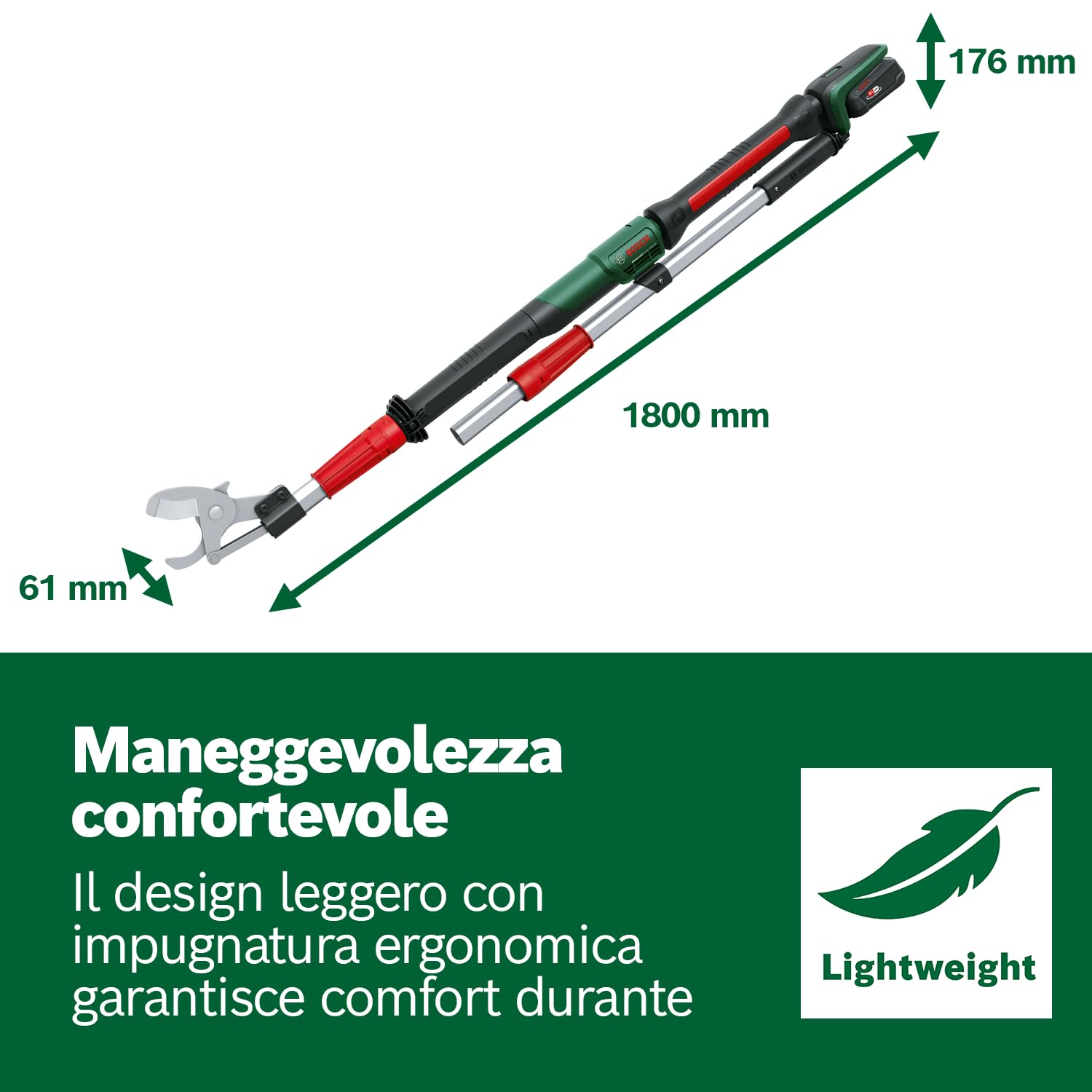 Bosch Forbici Potatura a Batteria Advancedprune 18V-45 45 mm 600 Tagli Asta di Prolunga
