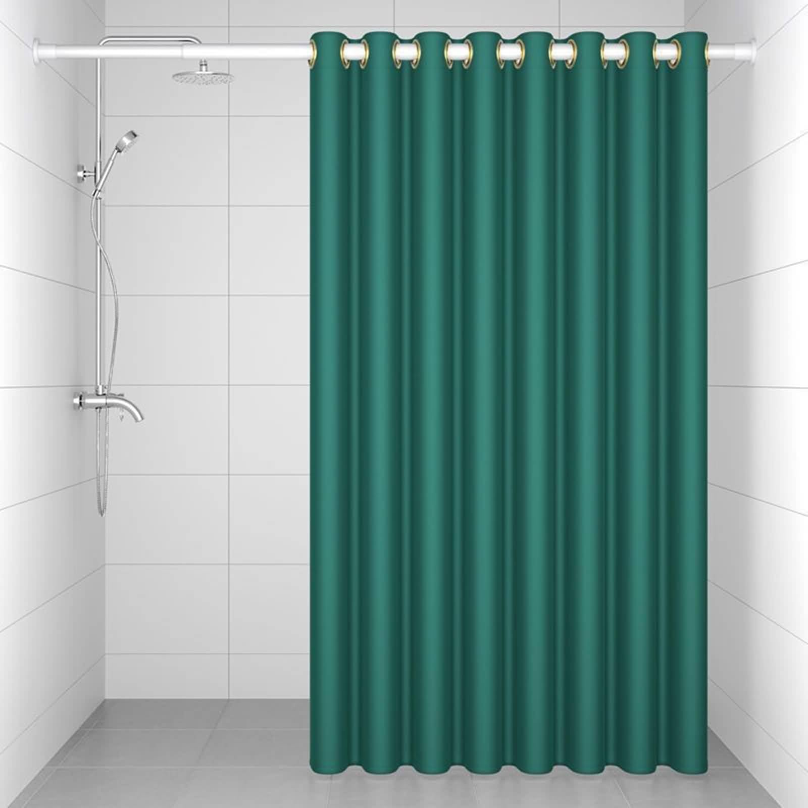 Tenda Doccia Decorativa, Poliestere Verde scuro Tinta unita spessa Tenda doccia per bagno vasca da bagno, 300x200cm