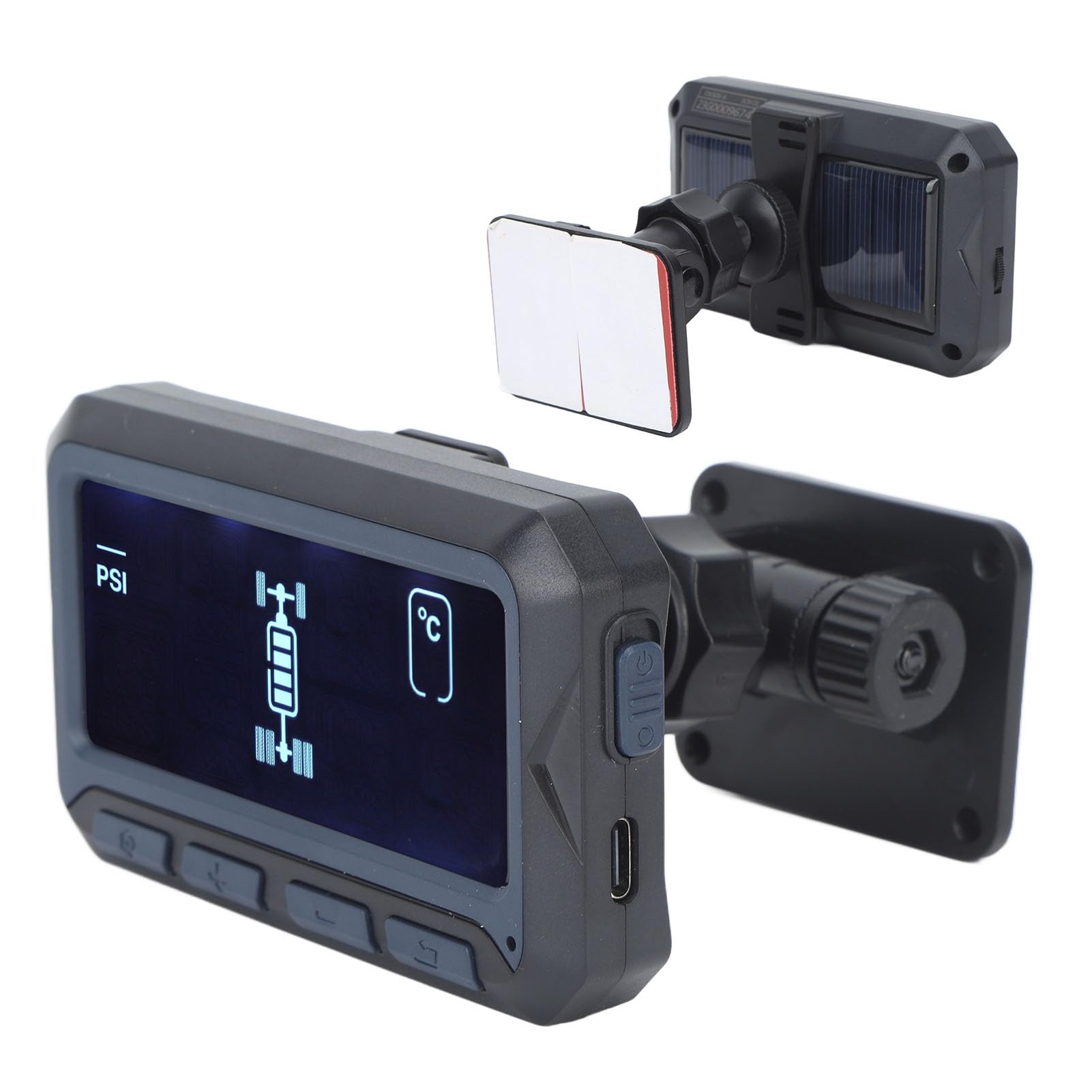 Monitor solare wireless della pressione dei pneumatici con 6 sensori DC 5 V, di monitoraggio in tempo reale per auto, camion, universale, TPM, per auto, camper, moto