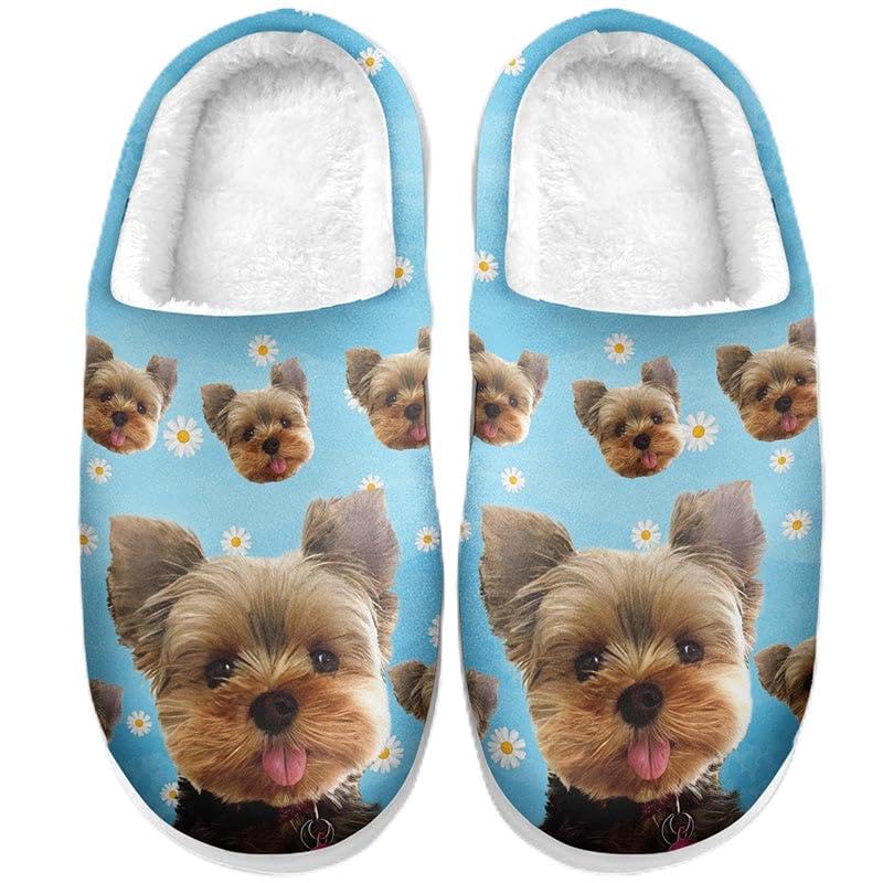 Pawfect House Custom Photo Christmas Slippers For Women Man, Christmas Slippers Gifts For Family, Dog Mom, Cat Mom Gifts