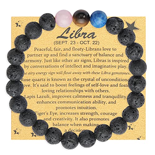 TGOLM Libra Beads Crystal Bracelet for Women Spiritual Jewelry Zodiac Birthday Gift