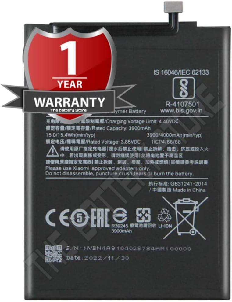 Original BN4A Battery for Redmi Mi Note 7 Pro/Note 7 / Note 7S / M1901F7C / M1901F7G / M1901F7S Battery with 1 Year Warranty *** (D91)