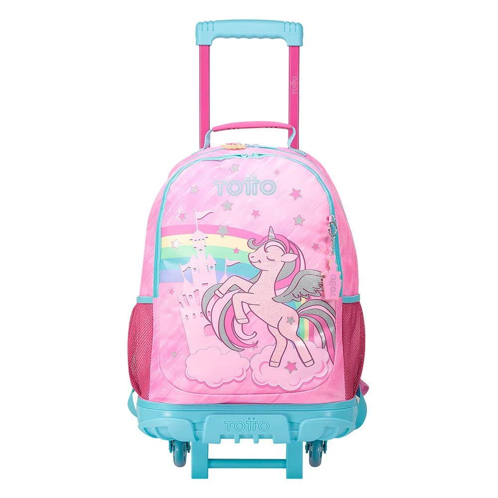 TOTTO Mochila escolar con ruedas grande de fantasía y unicornio - Fantasy TAMAÑO GRANDE