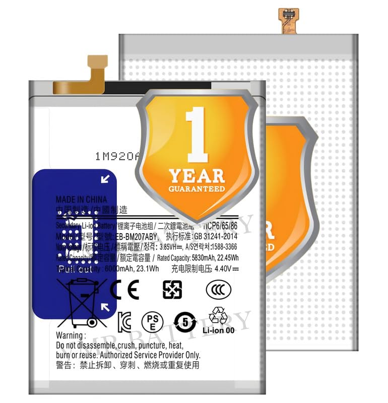 Image of Original EB-BM207ABY Battery Compatible for Samsung Galaxy F12 (SM-F127G) | F41 (SM-F415F) - (6000mAh) - 1 Year Warranty K7