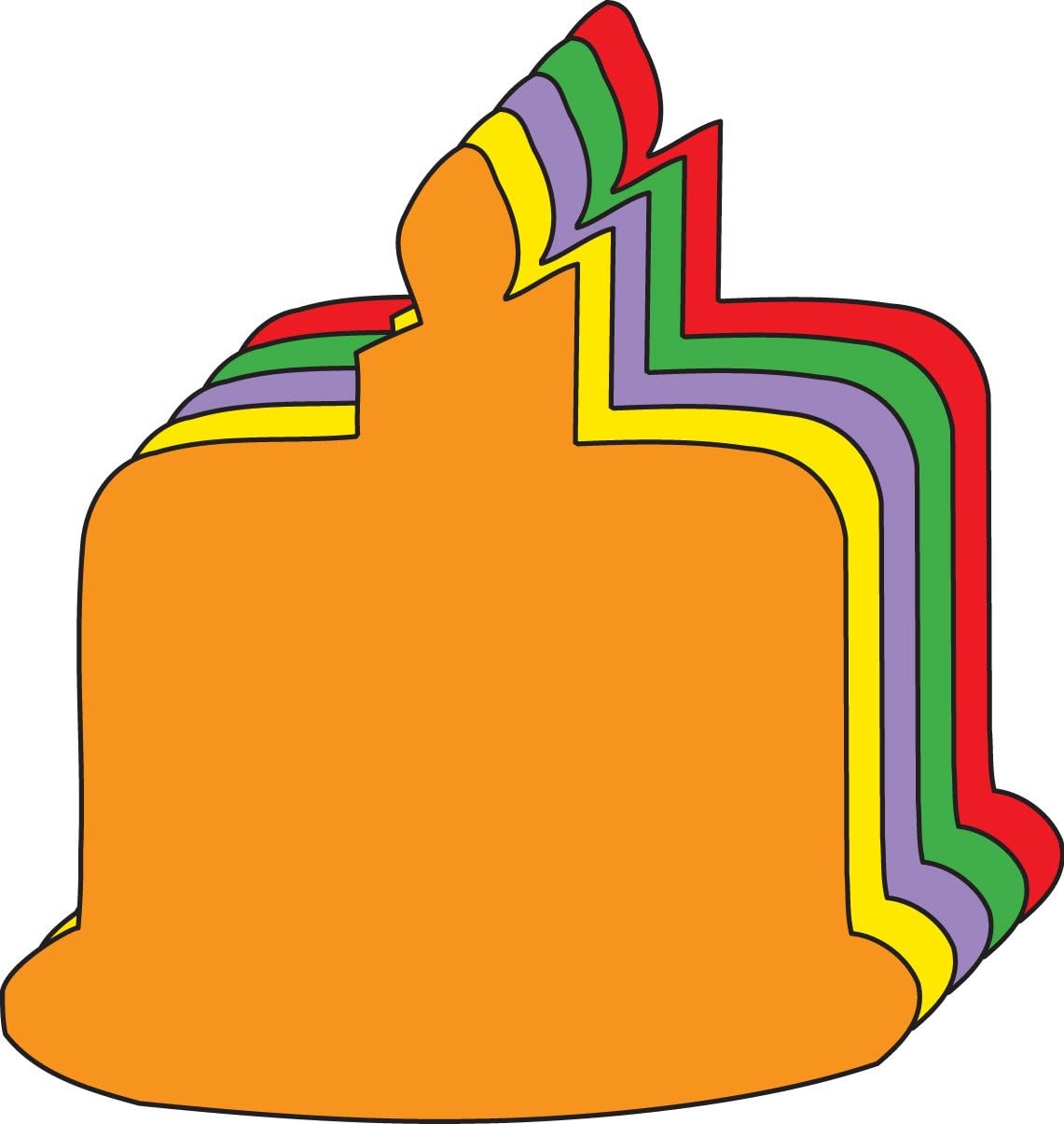 Birthday Cake Large Assorted Color Creative Foam Cut-Outs