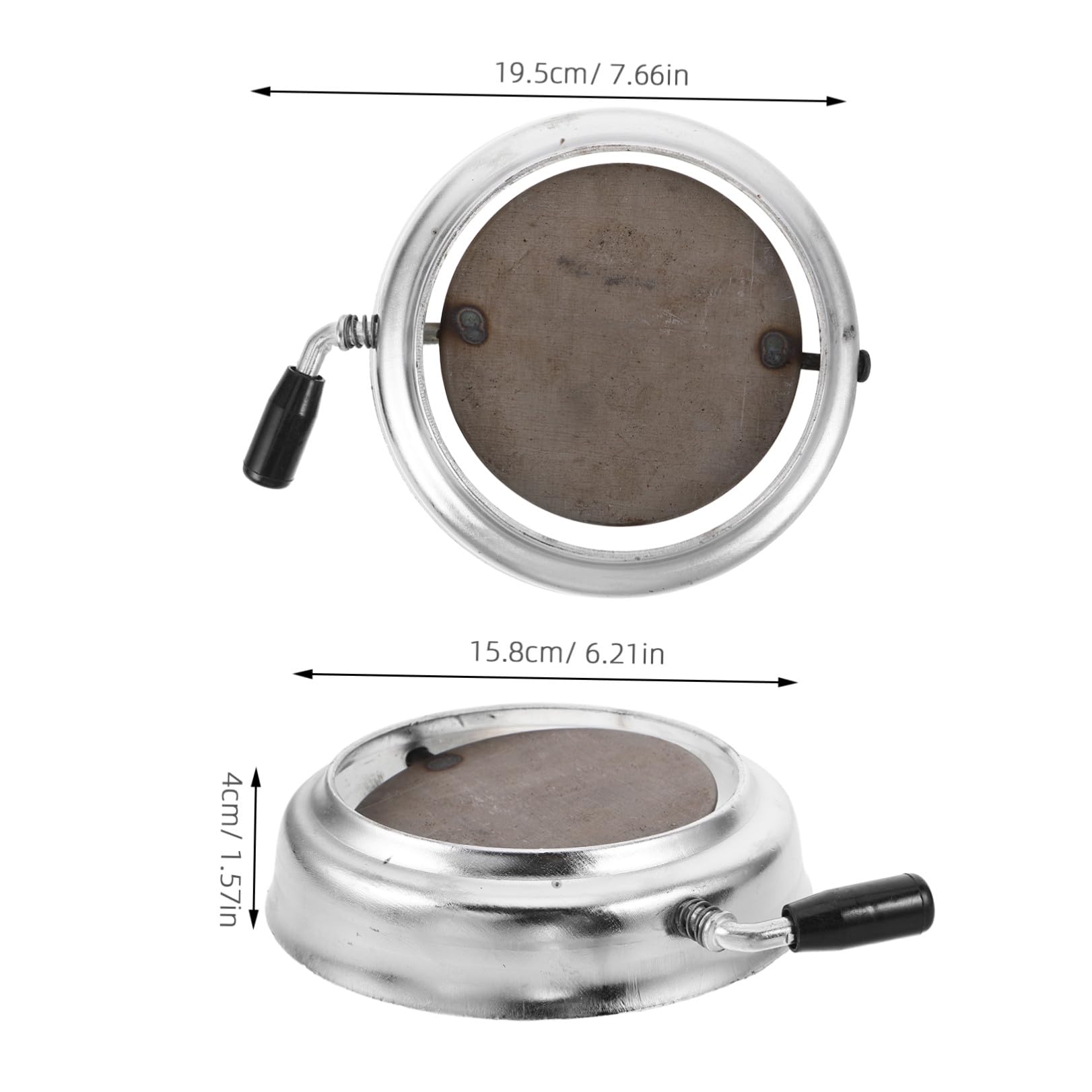 ULTECHNOVO Piastra in Ferro Multifunzione per Copertura Canna Fumaria, Regolatore di Tiraggio per Stufa a Legna e Carbone, Resistente Alte Temperature, Diametro 15cm, per Riscaldamento