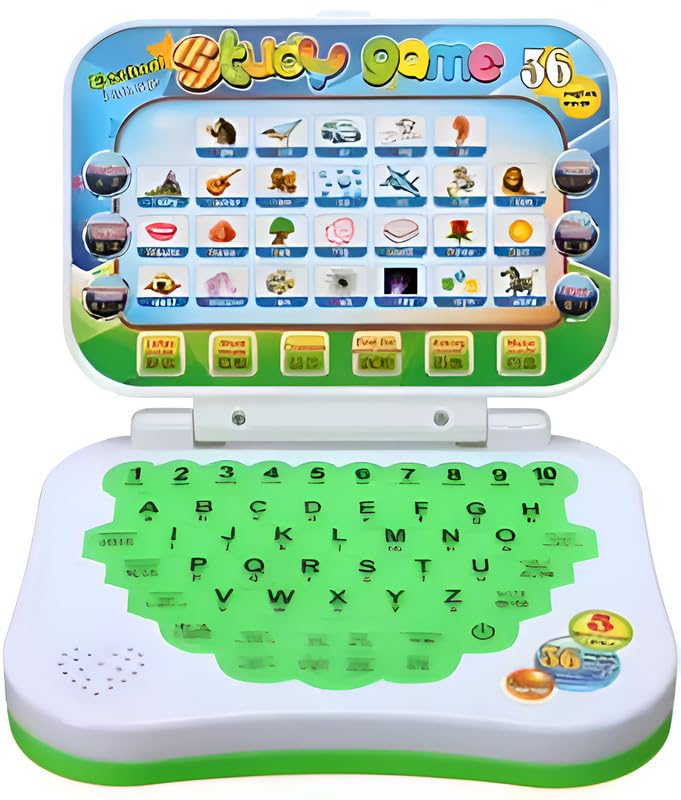 Image of RKZ Kids Computer Toy Baby Laptop for Kids 1 2 3-6 Years Activity Electronics Number & Alphabet Charts for Kid, with Activities & Fun Games - Mini , Learning , Educational