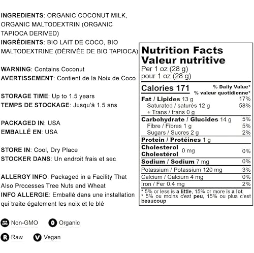 Organic Coconut Milk Powder, 14 Pounds – Non-Gmo, Dehydrated Fresh Coconut Milk, Pure, Unsweetened, Vegan, Bulk. Dairy Free, Keto-Friendly. Plant-Based Creamer. Contains Maltodextrin #TOP3
