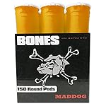 Maddog 150 Round Bones Paintball Pod - Orange - 6 Pack