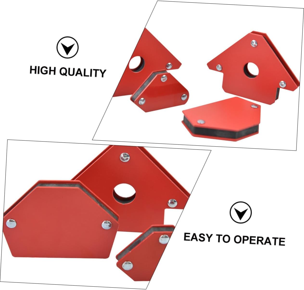 6pcs Magnetic Welding Angle Fixator Multi-angle Triangle Welding Tool for Precise Positioning High-carbon Material Easy to Operate for
