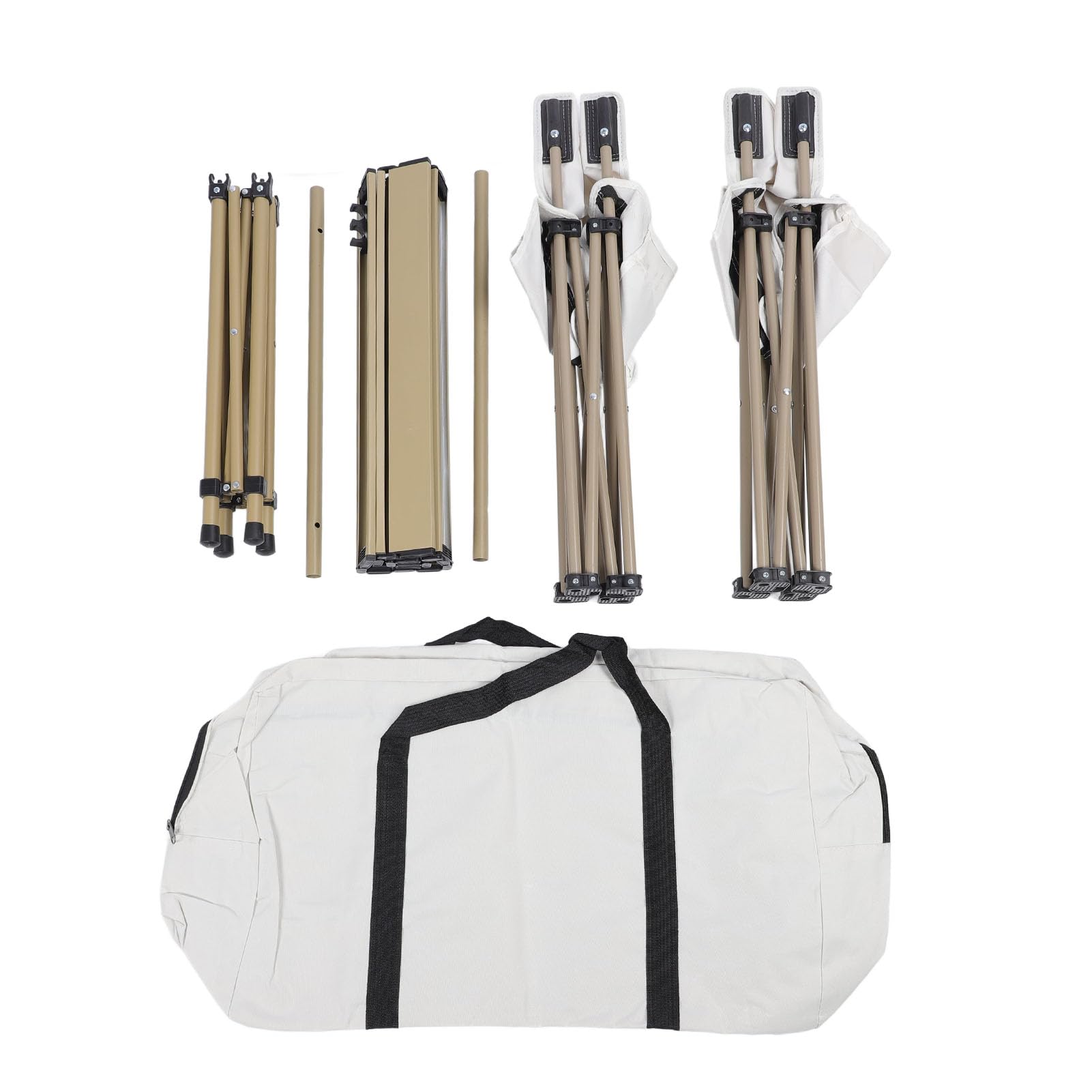 Zunate Juego de Mesa y Sillas Plegables Multifuncionales de Aleación de Aluminio con Bolsas de Almacenamiento, Soporte de Carga de 15,7x15,7x25,6 Pulgadas, 330,7 Libras