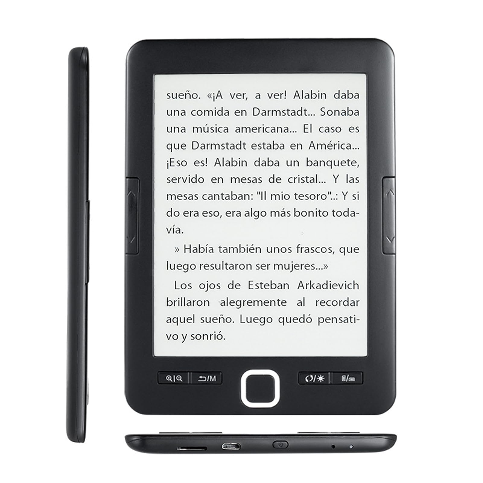 Czytnik E-booków 8G, 6-calowy Czytnik Książek z Ekranem E-Ink, Regulowana jasność, Przenośny Elektryczny Czytnik Książek dla Dorosłych Dzieci