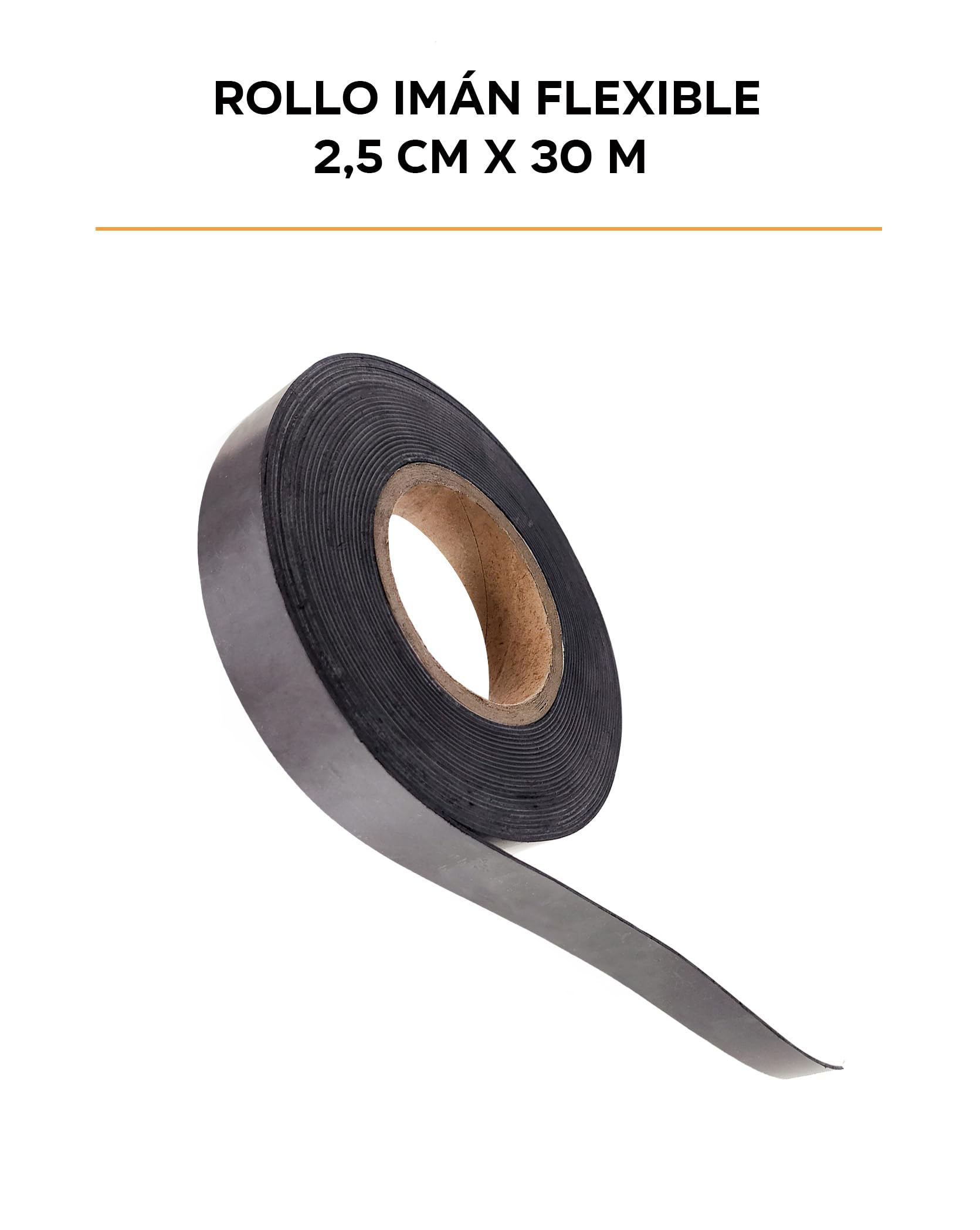 AimanGZ - Rollo de etiqueta magnética natural, 3 cm x 30 m, 0.9 mm de grosor