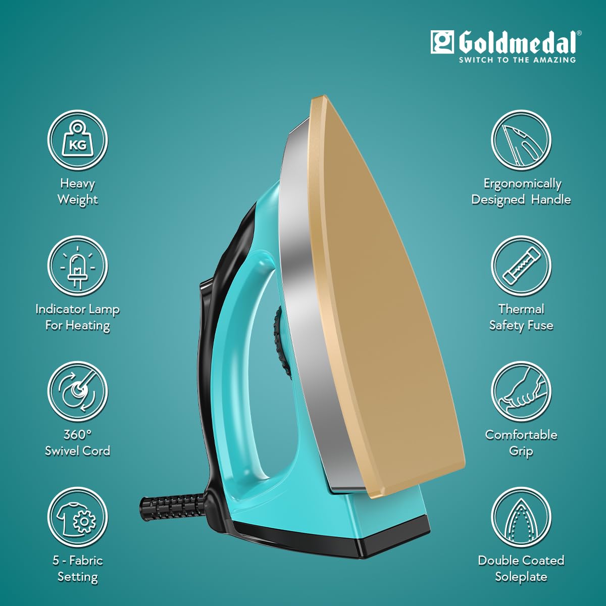 Goldmedal Titan Dry Iron - Powerful Wrinkle Removal -2 Goldmedal Titan Dry Iron - Powerful Wrinkle Removal -2