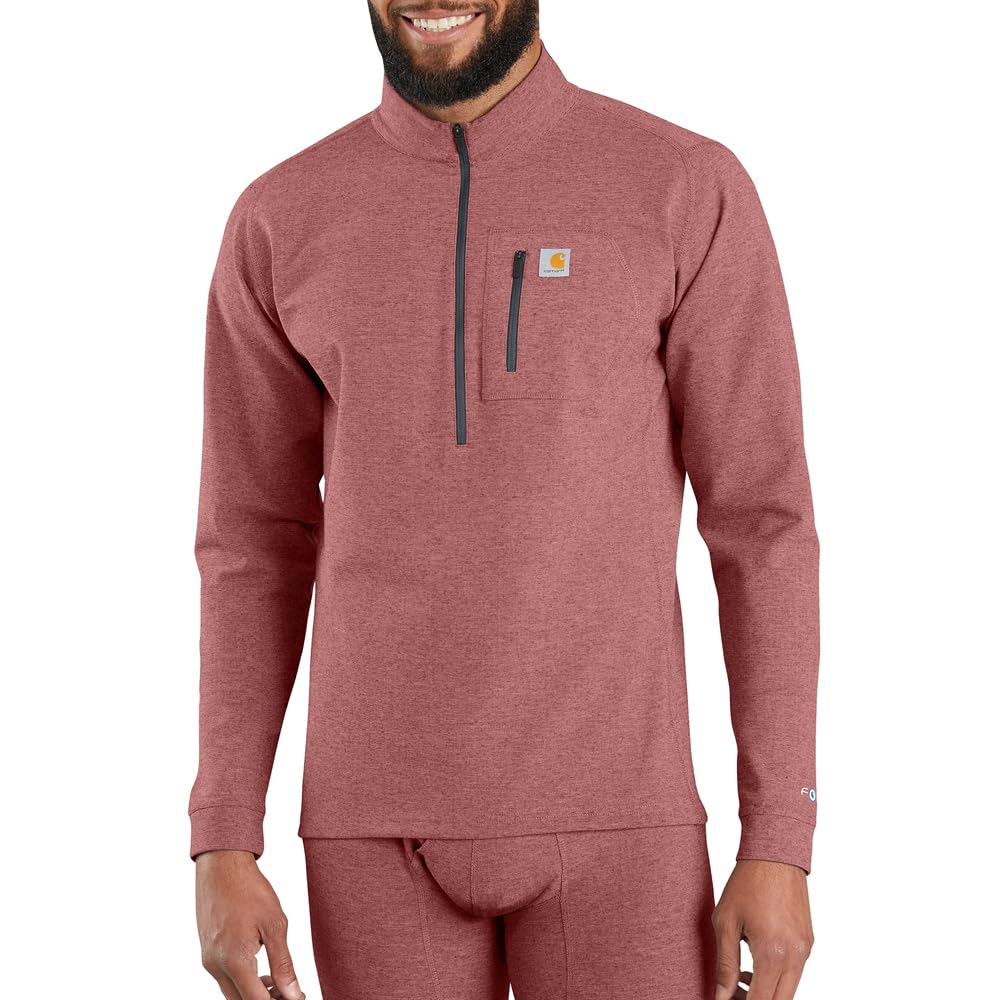 Carhartt Base Force Tech Quarter-Zip Thermal Base Layer Long Sleeve Shirt Camiseta Hombre (Pack de 1)