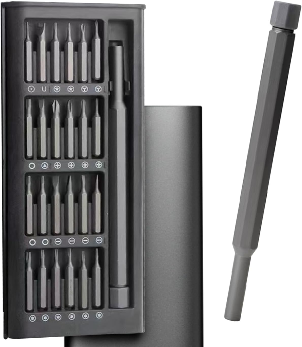 24-in-1 Precision Screwdriver Kit with Slide-Out Storage Case, Steel Bits for Electronics Repair, Magnetic Driver Set for Laptop, Phone, Glasses, Watch, Home DIY Tools