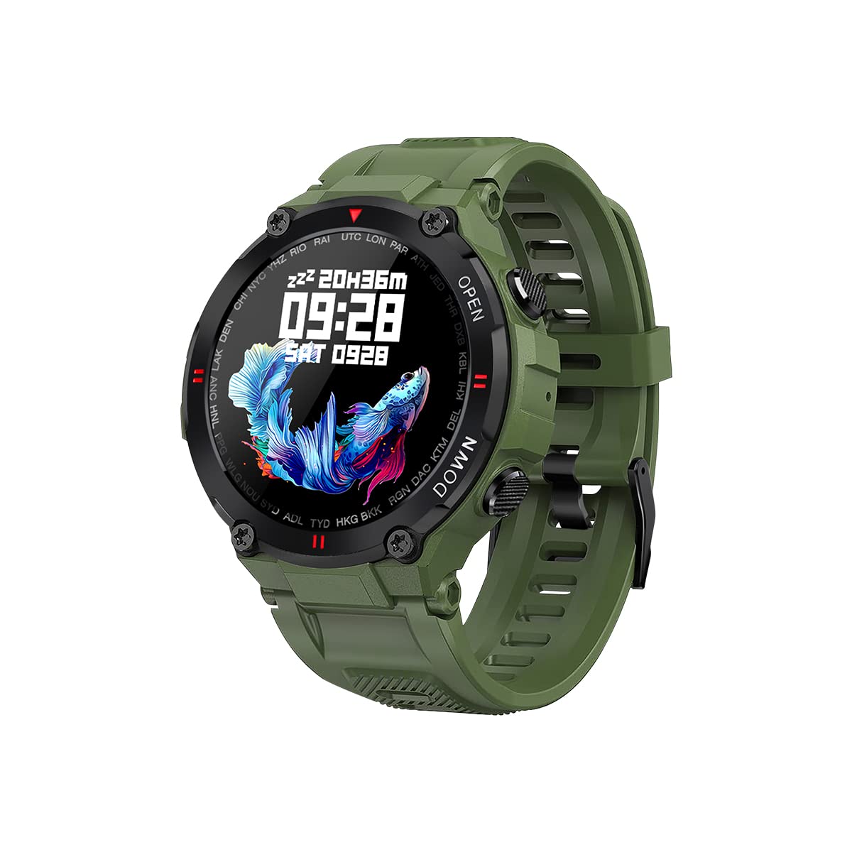 Corseca JUST Ray K'ANAB!S Calling smartwatch with IP68 and Sports Watch. (Green)