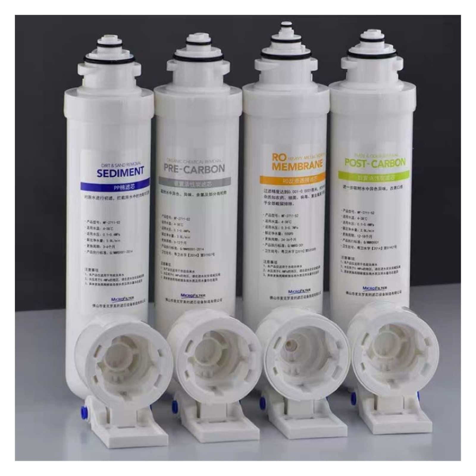 Filtro de agua, Membrana Ro 75 Gpd，PP Algodón UDF，CTO Filtro de agua Filtro de agua Tratamiento purificador(Carbon)