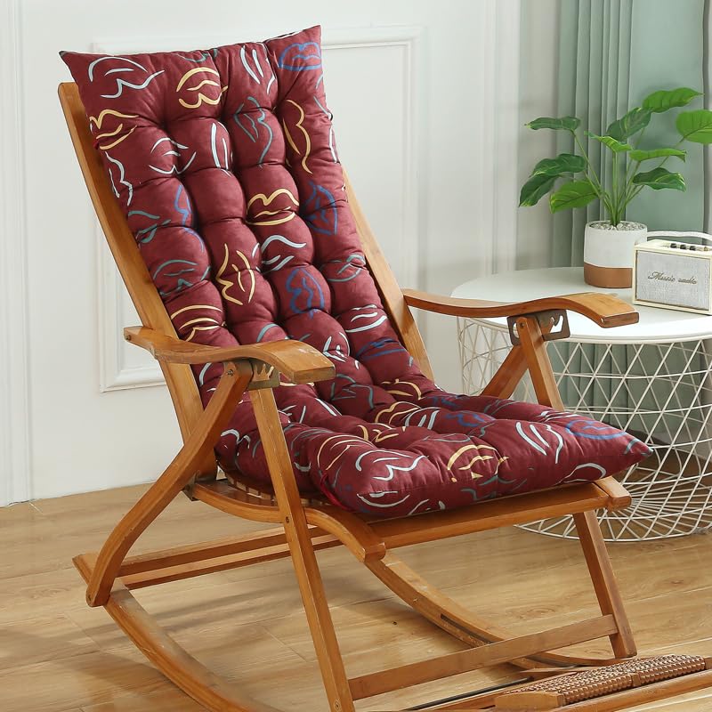 High-Back Garden Chair Cushions 120x50, 8cm Thick High-Back Cushions with Ties, Low-Back Outdoor Chair Cushions, Seat Cushions for Garden Chairs, For Sofas, Cars,Style 9