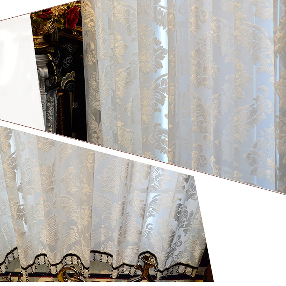 Helen curtain Luxury Pom Poms Curtain for Living Room Blackout Velvet 2 Panels Curtains Set Luxury Tassel Bedroom Curtains (Matching Tulle, (50W?ù96L)?ù2)